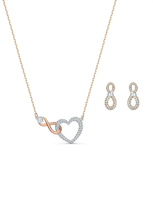 Swarovski Swarovski Set nakita 'Hyperbola'  zlata / srebrna / transparentna