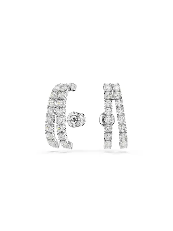 Swarovski Swarovski Uhani 'Matrix'  srebrna / bela
