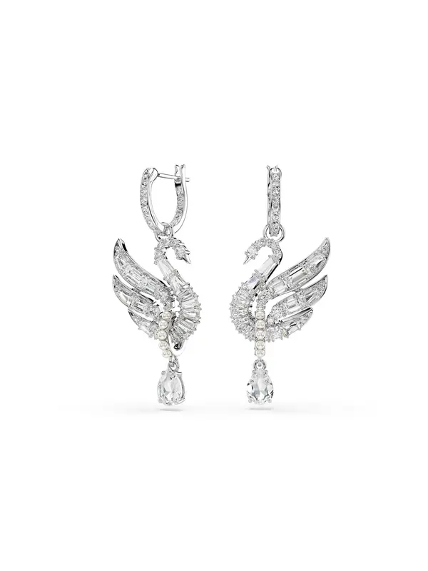 Swarovski Swarovski Uhani 'Swan'  srebrna