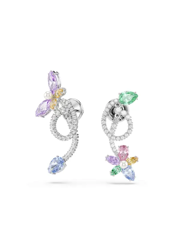 Swarovski Swarovski Uhani  zelena / lila / srebrna / transparentna