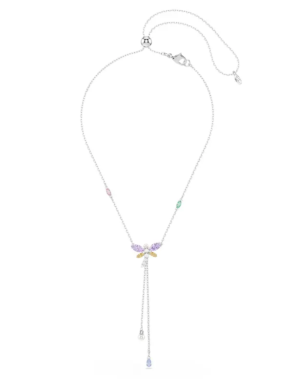 Swarovski Swarovski Verižica  zlato-rumena / zelena / lila / srebrna