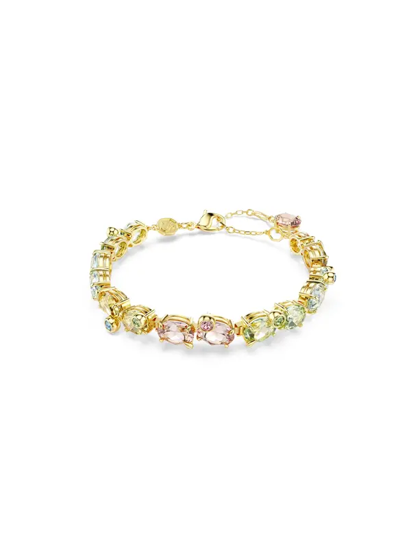 Swarovski Swarovski Zapestnica 'Gema'  svetlo modra / zlata / svetlo zelena / roza
