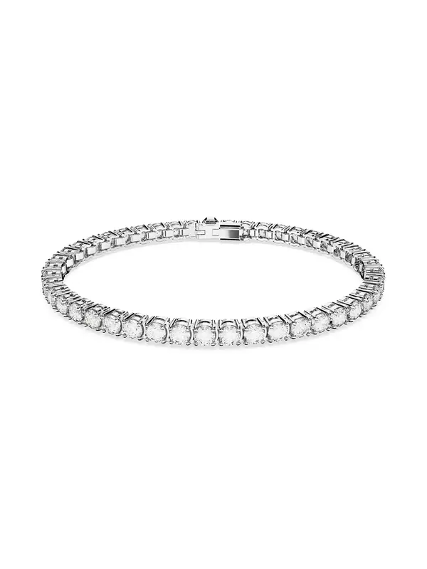 Swarovski Swarovski Zapestnica 'Matrix'  srebrna / transparentna
