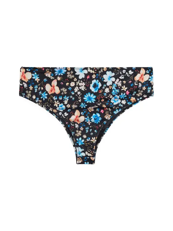 Swim by Zizzi Swim by Zizzi Bikini hlačke 'Caanne'  modra / breskev / roza / črna