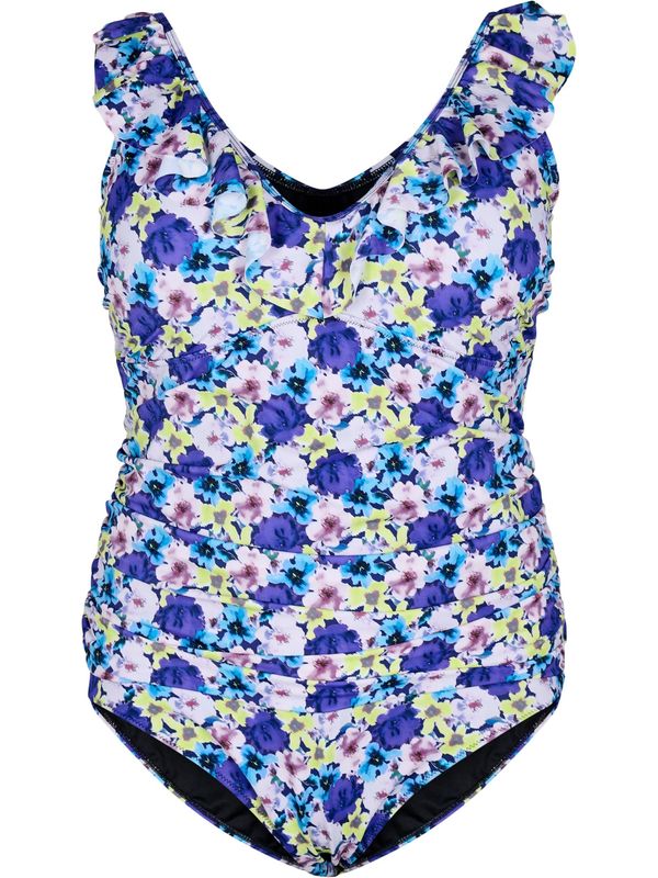 Swim by Zizzi Swim by Zizzi Enodelne kopalke 'Skitrin'  modra / svetlo modra / rumena / majnica