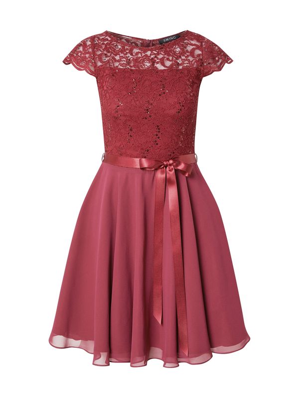 SWING SWING Koktejl obleka  karminsko rdeča