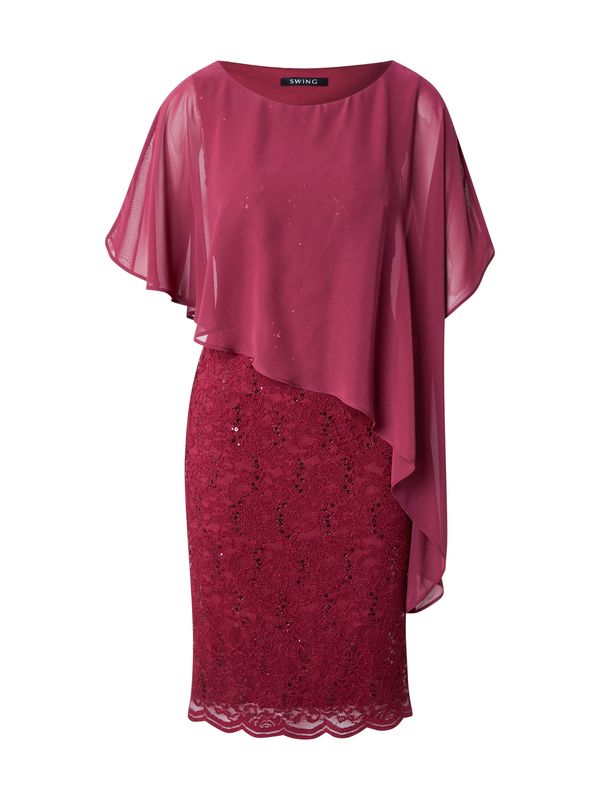 SWING SWING Koktejl obleka  rdeča