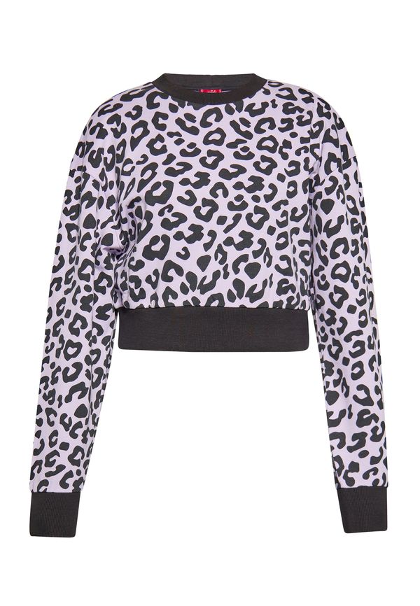 swirly swirly Majica  svetlo lila / črna