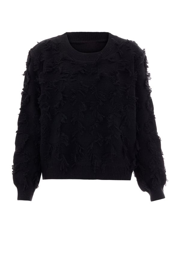 swirly swirly Pulover  črna