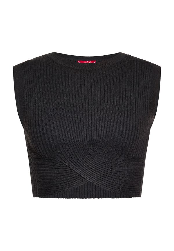 swirly swirly Top z naramnicami  črna