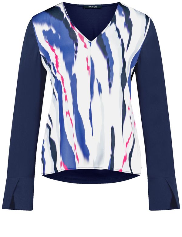 TAIFUN TAIFUN Bluza  nočno modra / temno roza / bela