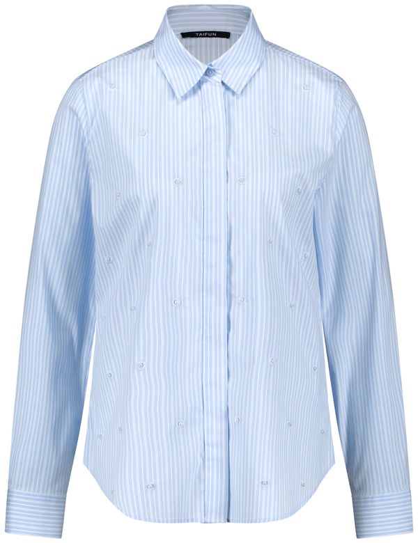 TAIFUN TAIFUN Bluza  svetlo modra / bela