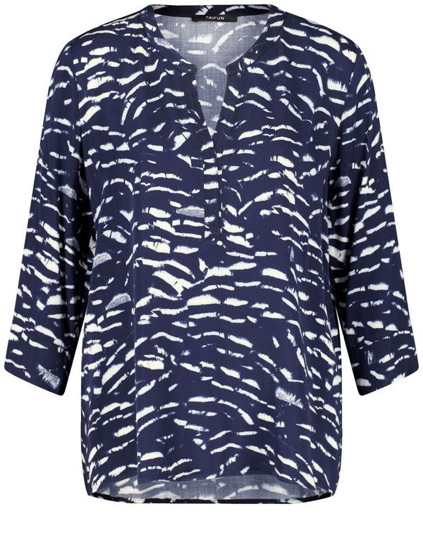 TAIFUN TAIFUN Bluza  temno modra / bela