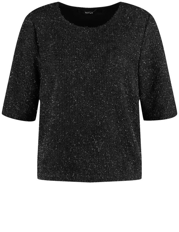 TAIFUN TAIFUN Majica  črna / srebrna