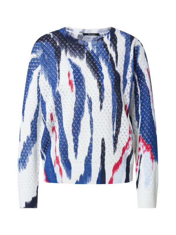 TAIFUN TAIFUN Pulover  nočno modra / encijan / magenta / bela