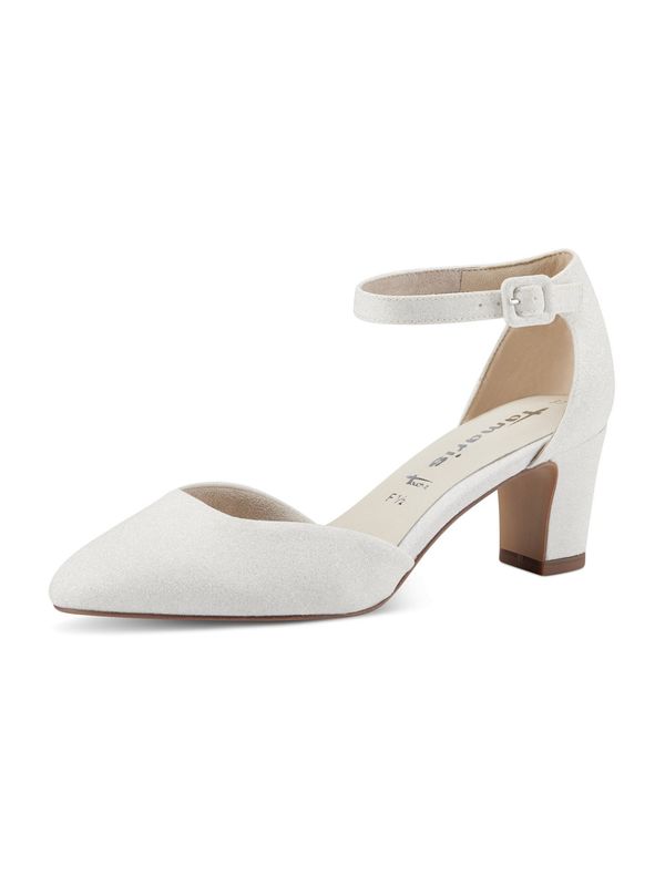 Tamaris Tamaris Čevlji s peto in s paščki  bela