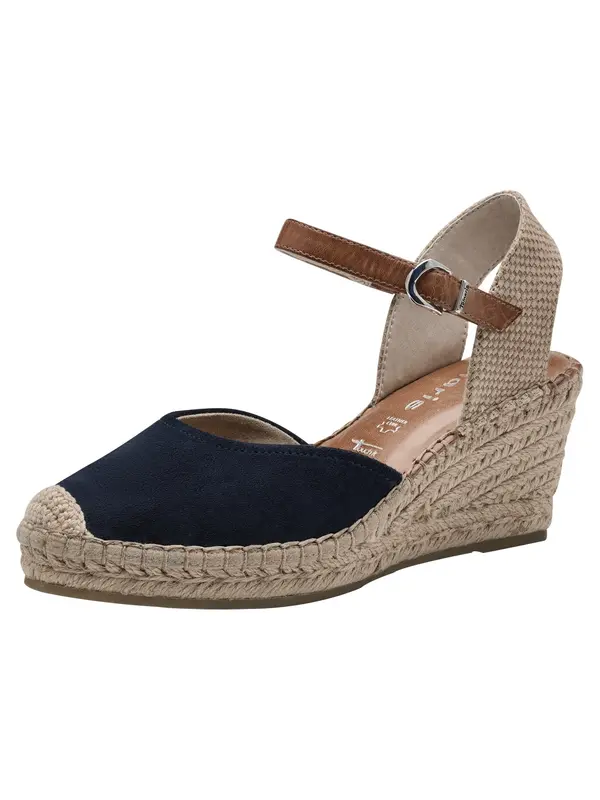 Tamaris Tamaris Espadrile  bež / temno modra / rjava