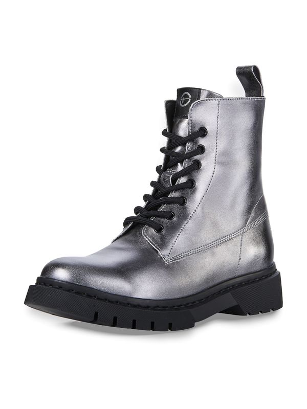 Tamaris Tamaris Gležnarji z vezalkami  srebrno-siva