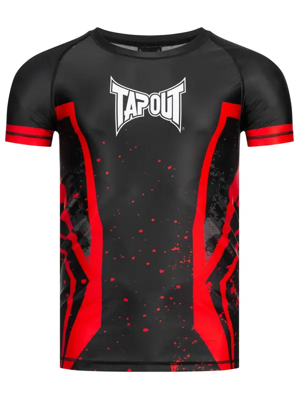 Tapout Tapout Funkcionalna majica 'Kendall'  oranžno rdeča / črna / bela