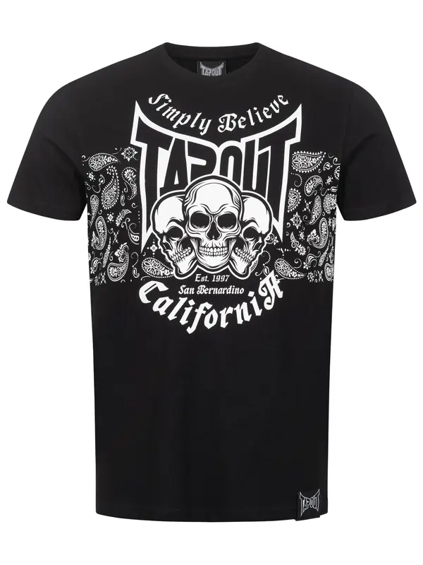 Tapout Tapout Majica 'Adelantos'  črna / bela