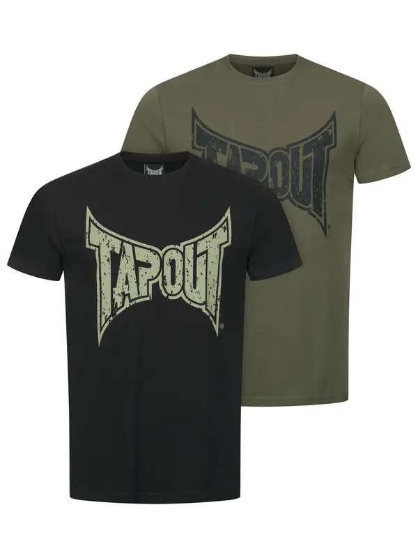 Tapout Tapout Majica 'Amboyn'  kaki / črna