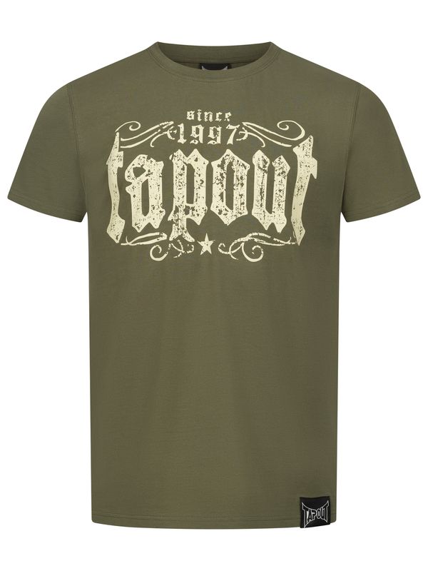 Tapout Tapout Majica 'CRASHED'  oliva / temno zelena / bela