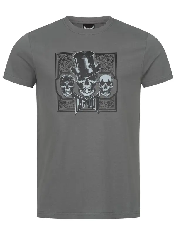 Tapout Tapout Majica ' Skull'  siva / črna / bela