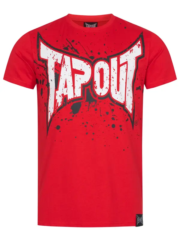 Tapout Tapout Majica 'Splashing'  rdeča / črna / bela
