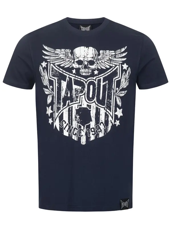 Tapout Tapout Majica 'Westlake'  mornarska / bela