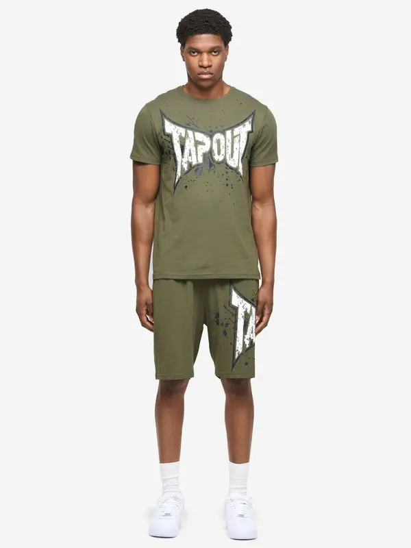 Tapout Tapout Športna trenirka 'Dunlab'  oliva / črna / bela