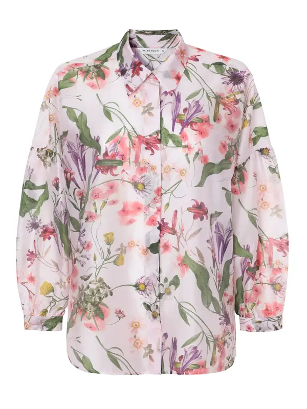 TATUUM TATUUM Bluza 'Florella'  bež / zelena / lila / malina