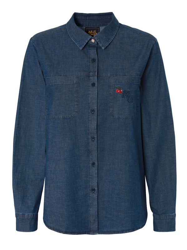 TATUUM TATUUM Bluza 'MISIA 1'  moder denim / rjava / zelena / rdeča