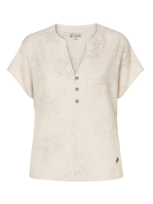 TATUUM TATUUM Bluza 'Sarita'  pesek / rjava / off-bela