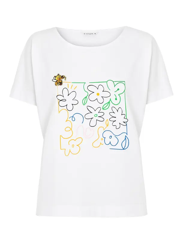 TATUUM TATUUM Majica 'Lali 1'  zelena / temno oranžna / črna / bela