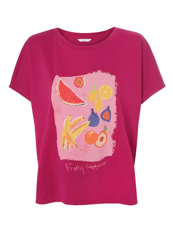 TATUUM TATUUM Majica 'Nils 1'  rumena / pitaja / magenta / rdeča