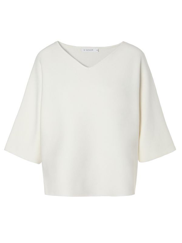 TATUUM TATUUM Pulover 'RAFIA'  off-bela