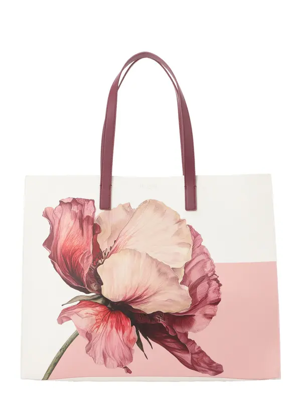 Ted Baker Ted Baker Nakupovalna torba 'SHELIEN'  ecru / roza / magenta / puder