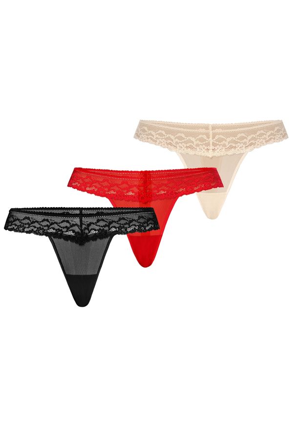 TEYLI TEYLI Tangice 'Leo'  bež / rdeča / črna