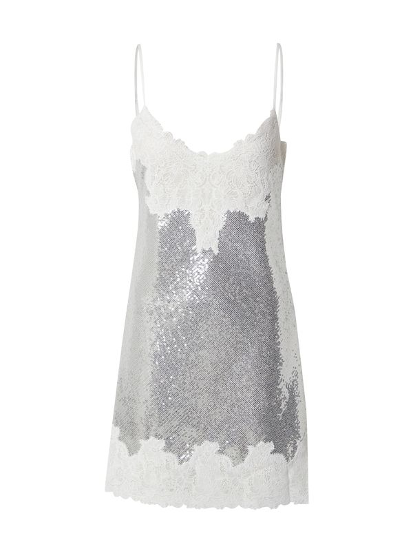 The Kooples The Kooples Koktejl obleka  srebrna / bela