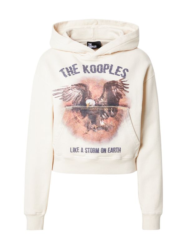 The Kooples The Kooples Majica  ecru / temno rjava / bazaltno siva / breskev