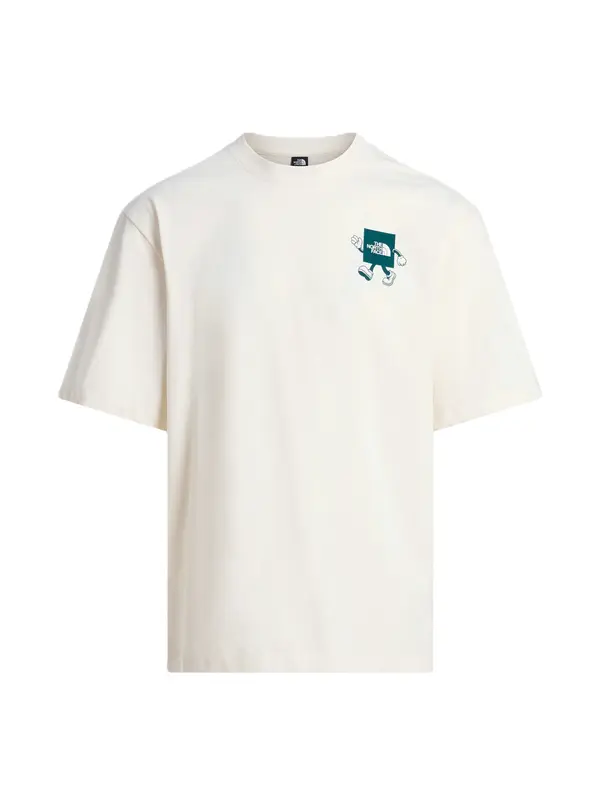 THE NORTH FACE THE NORTH FACE Majica 'M EXPLORE SS TEE OVERSIZED'  temno zelena / bela