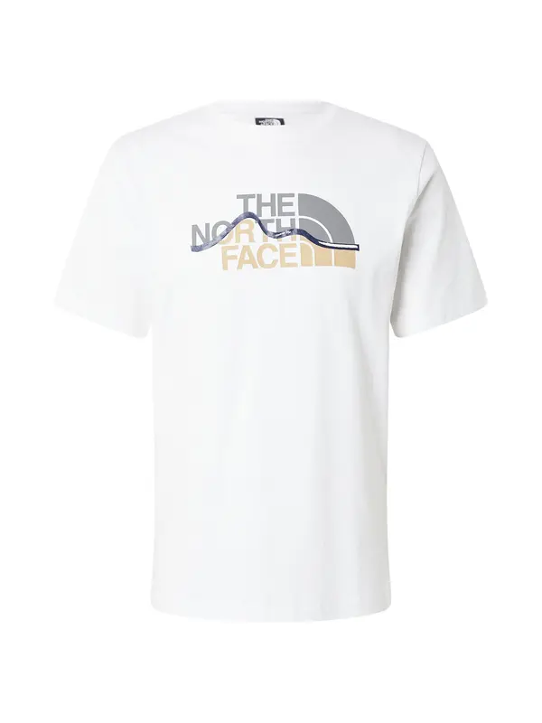 THE NORTH FACE THE NORTH FACE Majica 'Mountain Line'  bež / temno modra / siva / bela