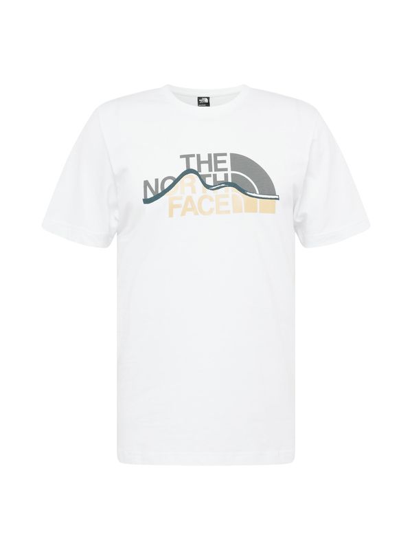 THE NORTH FACE THE NORTH FACE Majica 'MOUNTAIN LINE'  bež / temno zelena / bela