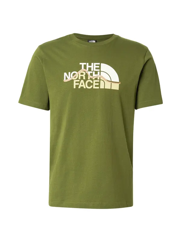 THE NORTH FACE THE NORTH FACE Majica 'MOUNTAIN LINE'  oliva / trst / bela