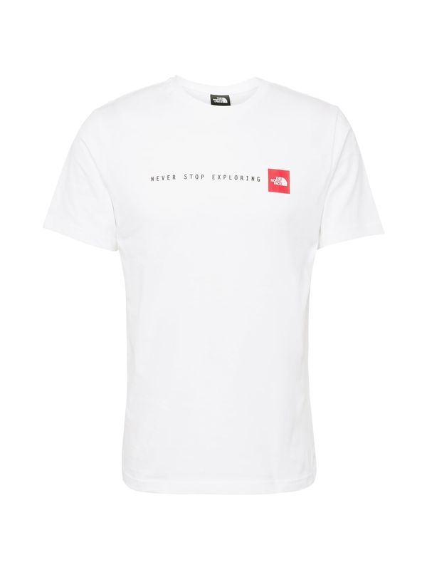 THE NORTH FACE THE NORTH FACE Majica 'Never Stop Exploring T-Shirt'  rdeča / črna / bela