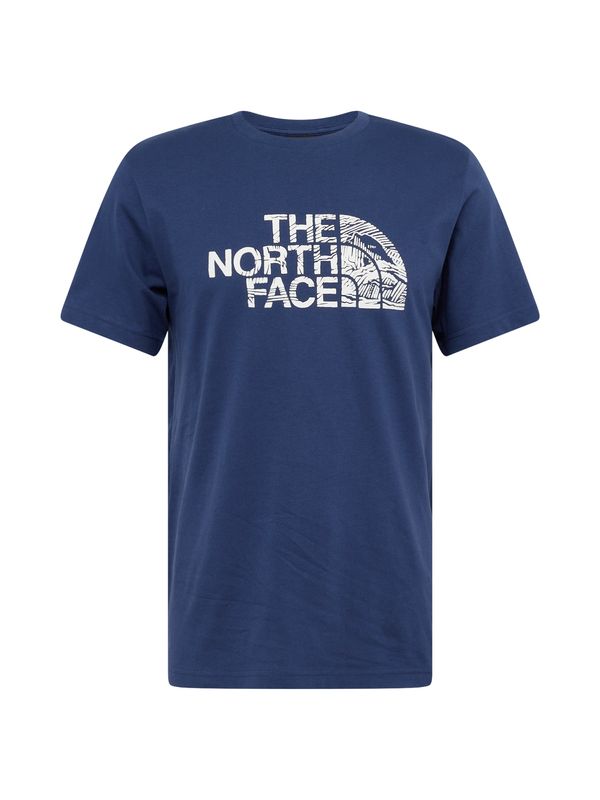 THE NORTH FACE THE NORTH FACE Majica 'WOODCUT DOME'  temno modra / bela