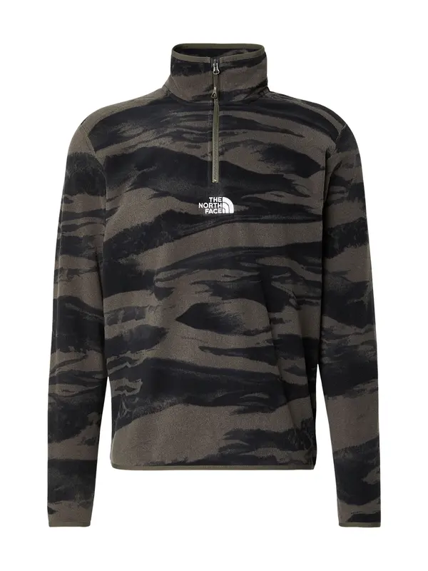 THE NORTH FACE THE NORTH FACE Športna majica 'GLACIER EMBROIDERE'  temno siva / črna