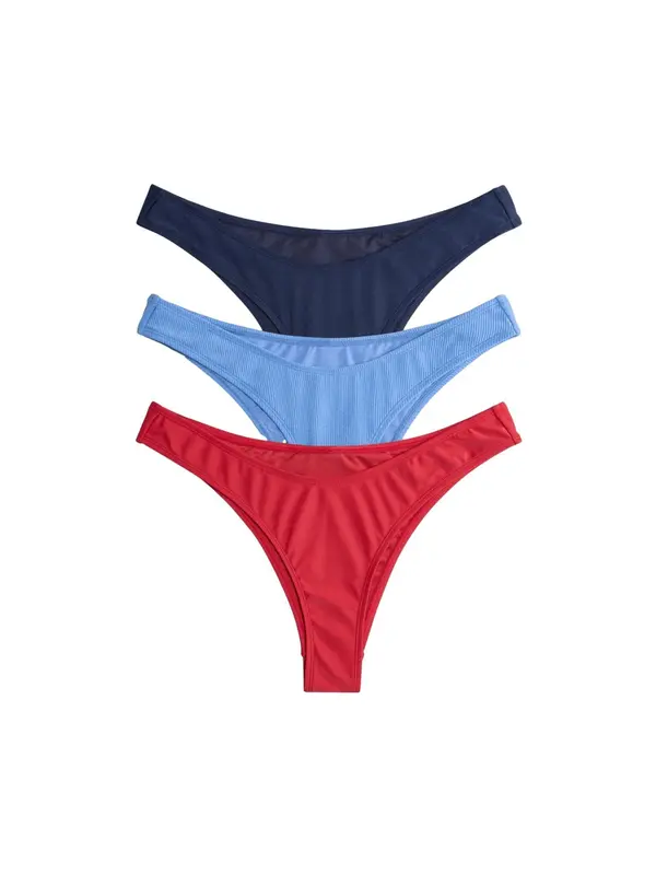 The Set The Set Bikini hlačke  mornarska / svetlo modra / rdeča