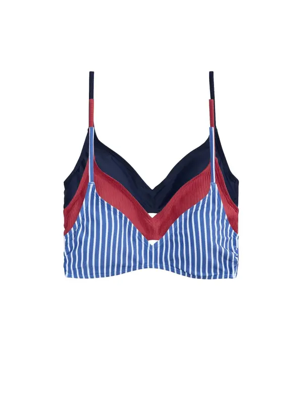 The Set The Set Bikini zgornji del  modra / marine / bordo / bela