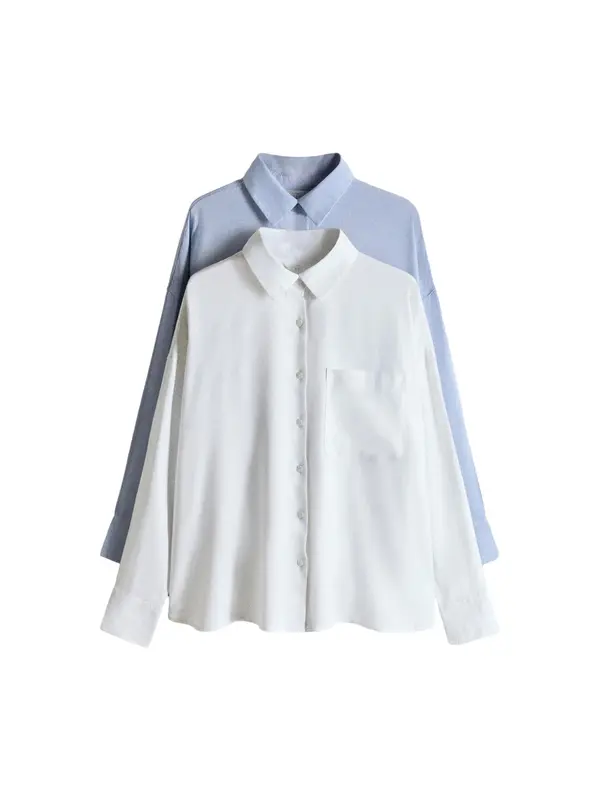 The Set The Set Bluza  svetlo modra / bela